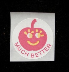 VINTAGE CTP 1977 MATTE SCRATCH & SNIFF STICKER *CHERRY* MUCH BETTER VERSION