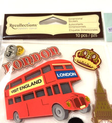 Paper House Jolees Recollections England London Scrapbook Sticker Lot of 3 NEW