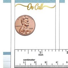 On Call  Script Planner Stickers / 30 Gold Foiled Text Headers (1.5″) /  Wo…