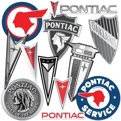 PONTIAC EMBLEM VARIETY DIE CUT VINYL 11 CT STICKER PACK
