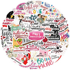 50Pcs Anniversary Stickers for Adults, Happy Quote Sticker for Teens Kids Teache