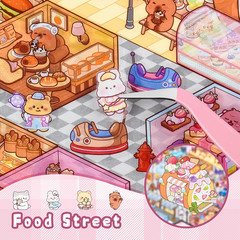 10Pcs Big Size 3D Sticker Scenes DIY Make Your Own Scene House Stickers