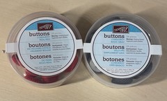 Stampin’Up! Retired Colored Corduroy Buttons Brads Lot Of 2