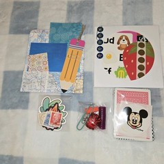 Junk Journal Ephemera Back to School kit Scrapbook crafts teacher student pencil
