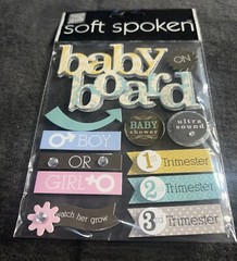 Lot of 2 Baby Stickers, Trimester, Boy Or Girl, Girl Borders, Baby On Board
