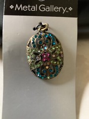 METAL GALLERY OVAL SHAPED SPARKLY GEMSTONE JEWELRY 1PC