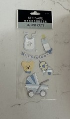 Keepsake Baby Boy 3-D Die Cut Scrapbook Memory Letter Block Stickers