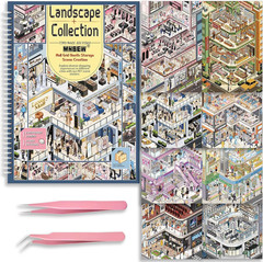 Large DIY 3D Sticker Scene Book for Adults Kids 8 Sets | Make Your Own Shop Hous