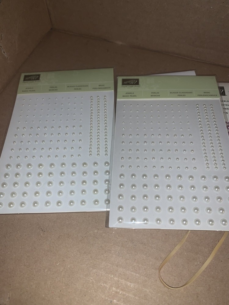 Stampin’Up! Retired ADHESIVE BACKED ADORNMENTS, 2 New & 5 Misc As SHOWN See Pics
