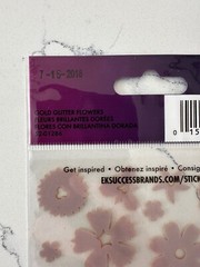Sticko Autocollant 36 PC Gold Glitter Flowers Various Sizes Scrapbooking Cards