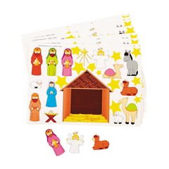Oriental Trading Religious Make-A-Nativity-Scene Sticker Sheets, 6 1/2″ x 4 3/4″