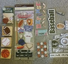 BRADS FRAMES 3D & PHOTOGRAPHIC STICKERS STAMPS BASEBALL SOCCER FOOTBALL BASKETBA