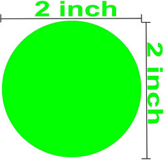 2 Inch Target Label Sticker Shooting Paster,Merry Chritmas Green Round Circle Do