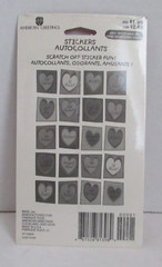 Stickety-Doo-Da SCRATCH OFF HEARTS Valentines Stickers NIP NOS