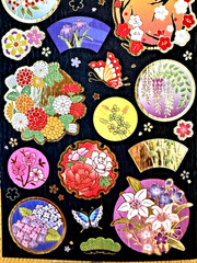 Japanese Washi Stickers Flowers Butterflies Traditional Motif Gift Tokyo Japan