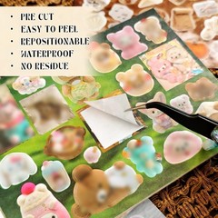 Versatile 30-Sheet Waterproof Kawaii Sticker Book for Scrapbooking & Journaling
