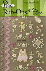 BABY GIRL IMAGES Rub-On(4”x 12”)Flair•Paisley•Pink•Flowers •Stitches•Card Making
