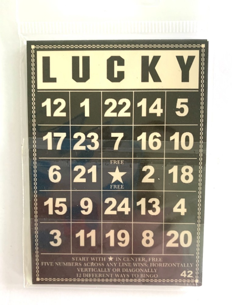 Jenni Bowlin BLACK MINI BINGO CARDS 2.5″ x 3.5″ 6 Pieces