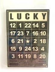 Jenni Bowlin BLACK MINI BINGO CARDS 2.5″ x 3.5″ 6 Pieces