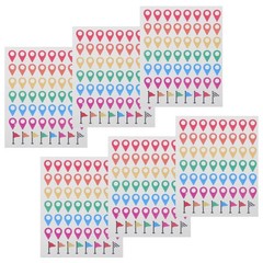 336Pcs Reusable Color Label Stickers for World Map Adventure Markers Multi Color