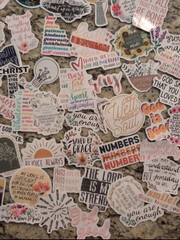 Inspirational Jesus Christian Stickers – 50Pcs Bible Verse Phrase Multicolor