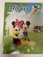 Disney Baby Mickey And Mickey And Minnie Decal & Fill The Color Originally