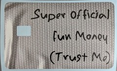 Super Official Card Skin: Duct Tape Style Vinyl Sticker Credit, Debit, Fun Money