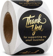 Thank You Stickers Small Business – 1.5 Inch Thank You for Supporting My Small
