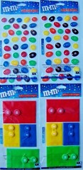 M&M’s Stickers LOT OF 4 Adhesive Envelopes & Candies EK Success Sticko NEW!
