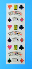 Vintage Sandylion Bridge Playing Cards Glittery Sticker Strip