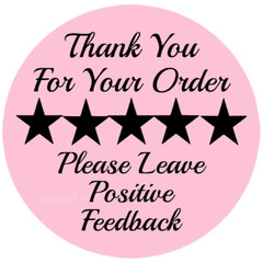 Thank You Stickers 5 Star Feedback Labels Small Business Packaging