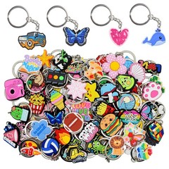 200pcs Random Different Keychains,Mixed Non-Repeat Cute Key Chain for Classro…