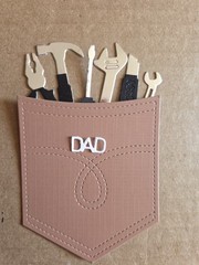 1 Pocket Of Tools For Dad Cardstock die cuts scrapbook card