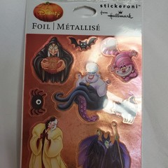 Stickeroni by Hallmark/Disney~ Halloween~ Foil Stickers Villians