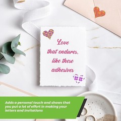 Valentines Heart Sticker Sheet with Assorted Patterns Metallic Stickers 200 Pack