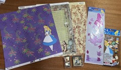 Alice In Wonderland Scrapbook Clean Out, Paper, Stickers