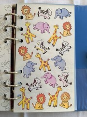Stickopotamus Sticker 6-Ring Binder Album With 32 Stickers Pages