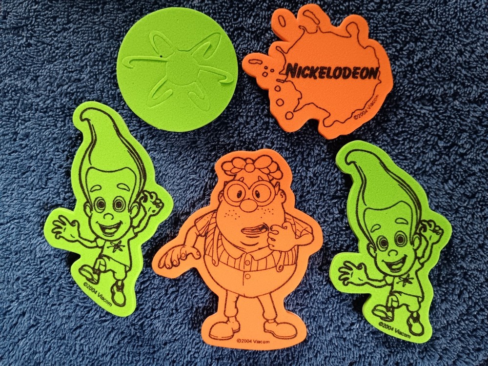 Jimmy Neutron Carl Wheezer Nickelodeon Sticker Foam Art 3D Puffy Scrapbook 5 pc