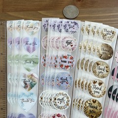 200pcs Cute Thank You Stickers 1” Small Business for Decorate Envelopes Sealing