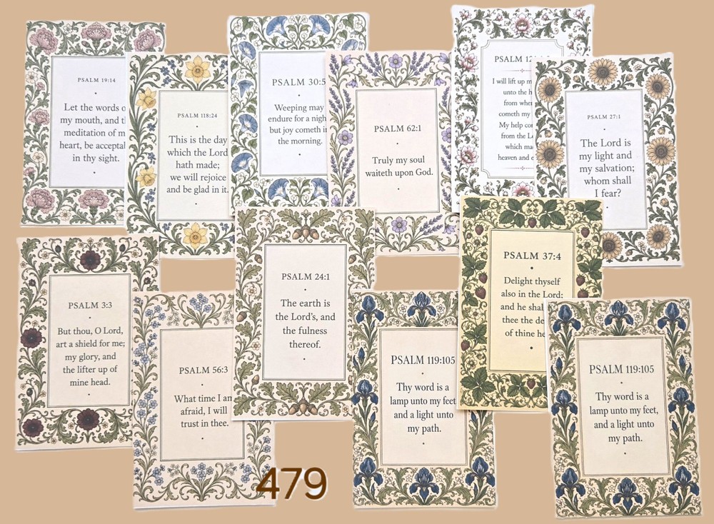Quotes from the Psalms Cards Scrapbooks Junk Journal Prayer Journals 479
