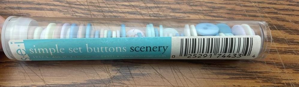 NEW vintage s.e.i. simple set buttons scenery set