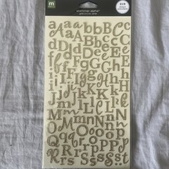 Making Memories Creative Letter Shimmer Alpha Stickers #27898 Gold