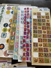 Miss Elizabeth’s 2 Sided Stickers Lot Scrapbooking Sheets Large Lot Sticker