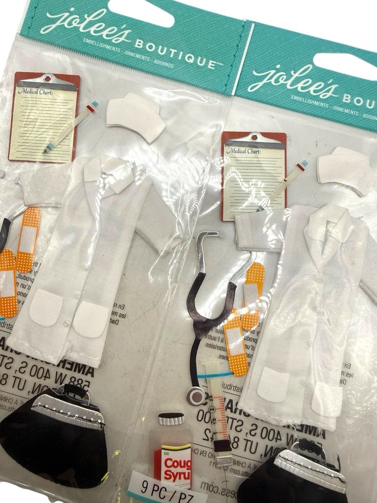 Jolee’s Hospital Nurse Doctor Medicine Scrapbooking 3D Stickers Lot 2