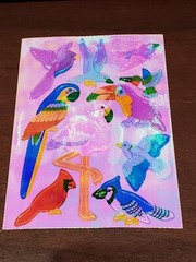 Sandylion Mother of Pearl Mini Maxi BIRDS parrot cardinal bluejay macaw flamingo