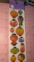 Asian Paper Lantern Stickers, Punch Studio Gifted Stickers New Pack 2 Sheets
