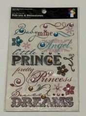 Imaginisce Say the Word Rub-Ons & Rhinestones – Baby Mine
