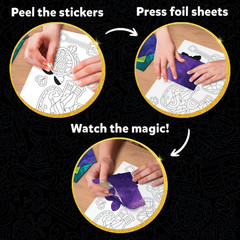 Foil Fun – Pretty Patterns, 18 DIY Magnets Mess-Free Art, Colorful Creative Part