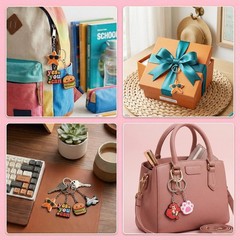 30/50/100/200pcs Bulk Keychains, Non-Repeating Cute Keyrings, Assorted Keycha…