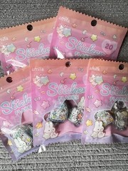 Amifa Kira Animal Flake Stickers 20pcs x5 Packs Cute Rabbit Bear Cat Japan New